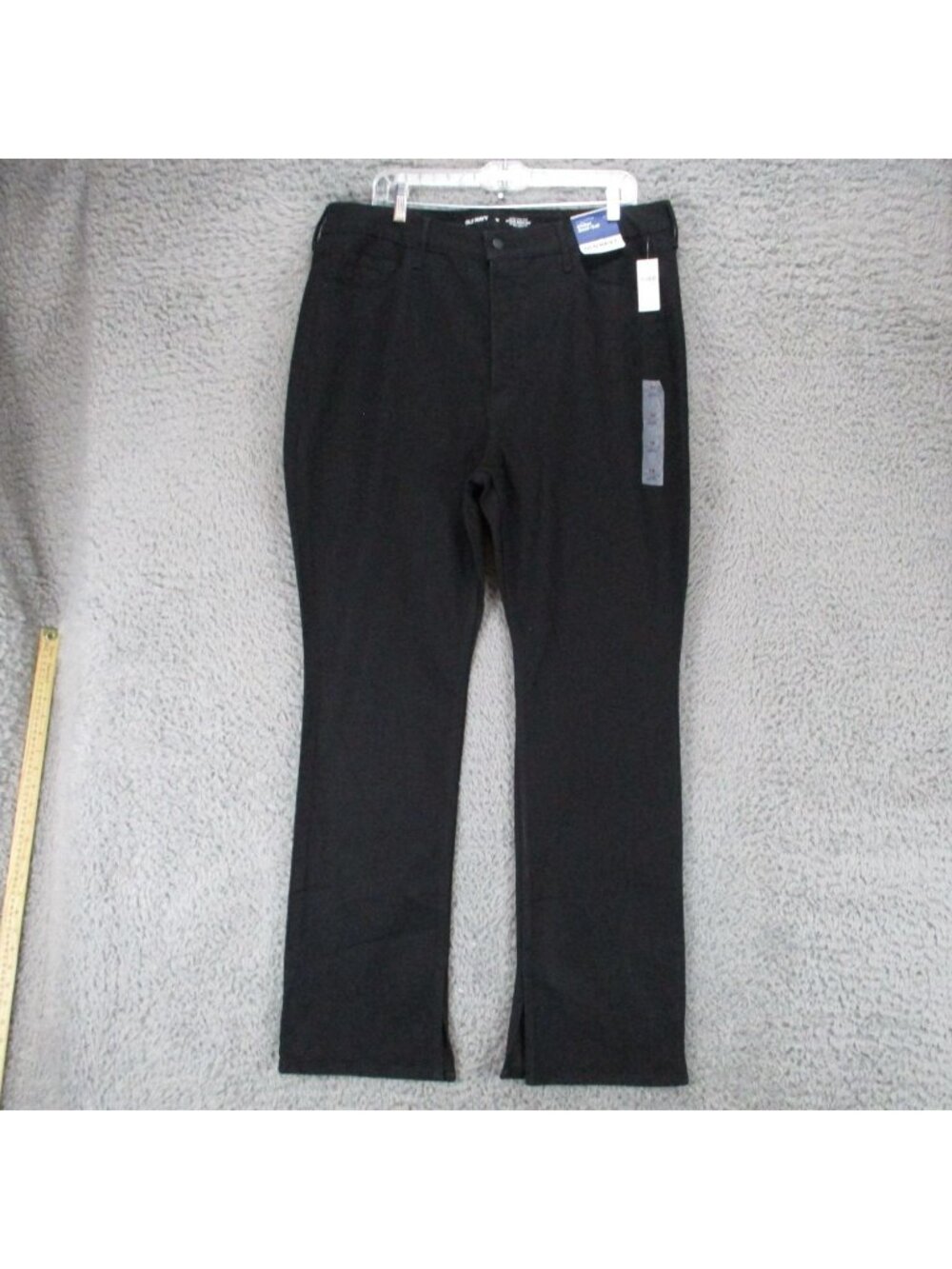 Old Navy Jeans Womens 16 Black Stretch Button Fly Kicker Bootcut *NWT*